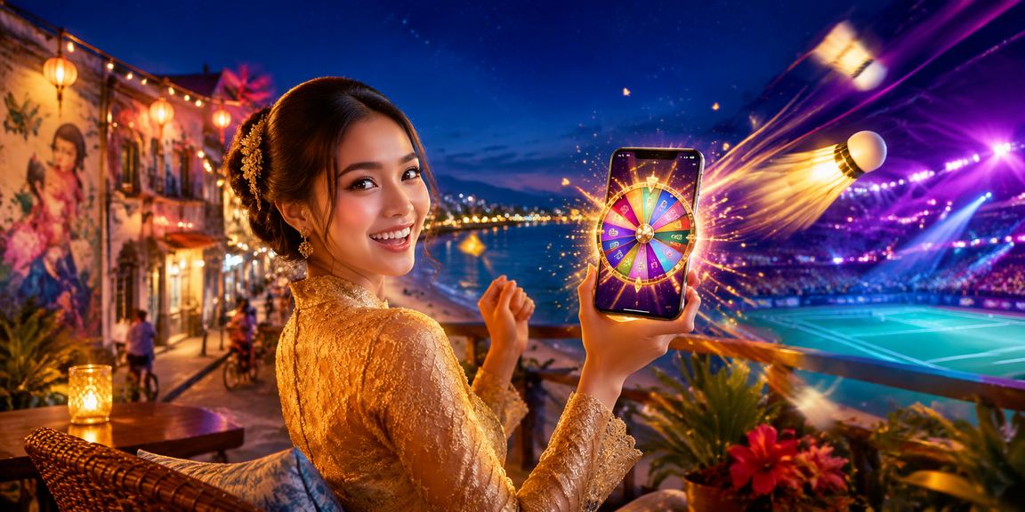 Wanita berbaju kebaya Pulau Pinang menyertai cabutan bertuah Jackpot ttbet11 sempena perayaan
